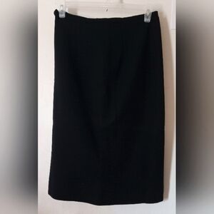 Kimberly Elegant Black Wool Skirt Made In Italy Women's Size 14